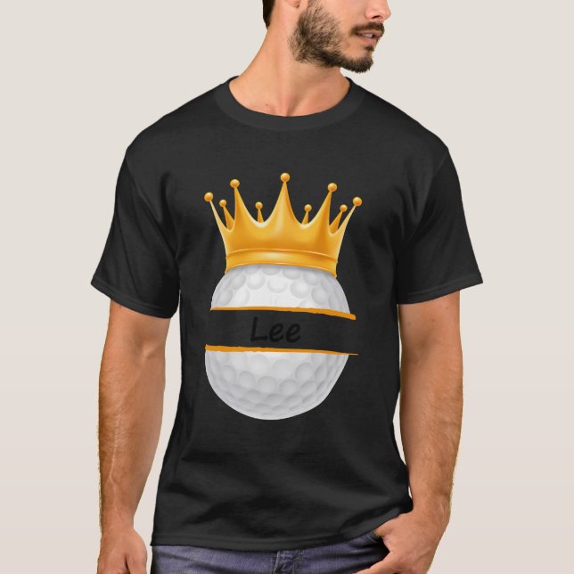 Novelty Golf Personalized Name Lee Sports Dad T-Shirt (Front)