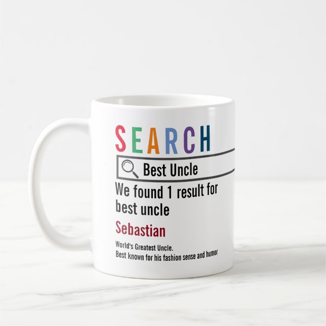 Novelty Internet Search Result Personalized Coffee Mug (Left)