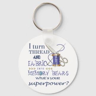 Novelty Key ring for designers of memory bears