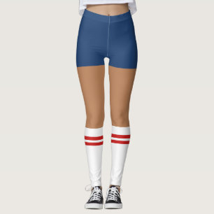 Novelty Nerdy Shorts And Tube Socks Leggings