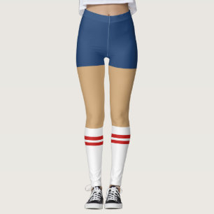 Novelty Nerdy Shorts And Tube Socks Leggings