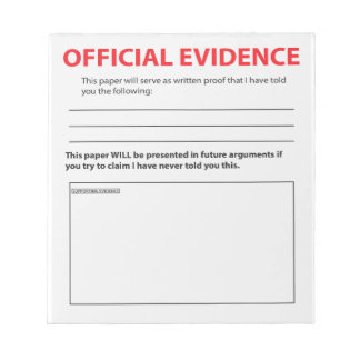Novelty Official Evidence Funny Notepad 2