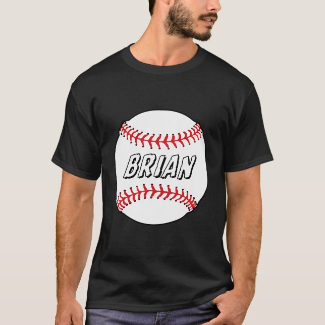 Novelty Personalized Name Brian Sports Celebration T-Shirt (Front)