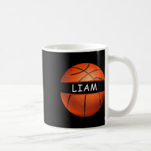 Novelty Personalized Name Liam Sports Bysketbyll Coffee Mug