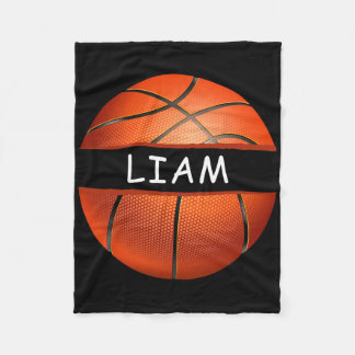 Novelty Personalized Name Liam Sports Bysketbyll Fleece Blanket