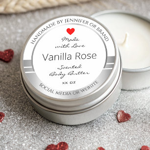 Novelty Product Packaging Labels White and Silver