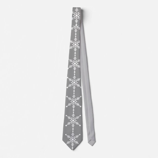 Novelty Snowflake Christmas Tie. Tie (Front)