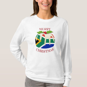 Novelty SOUTH AFRICA Christmas Pudding T-Shirt
