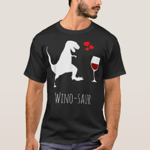 Novelty Wine Lover Winosaur Dinosaur Wine Gift  T-Shirt