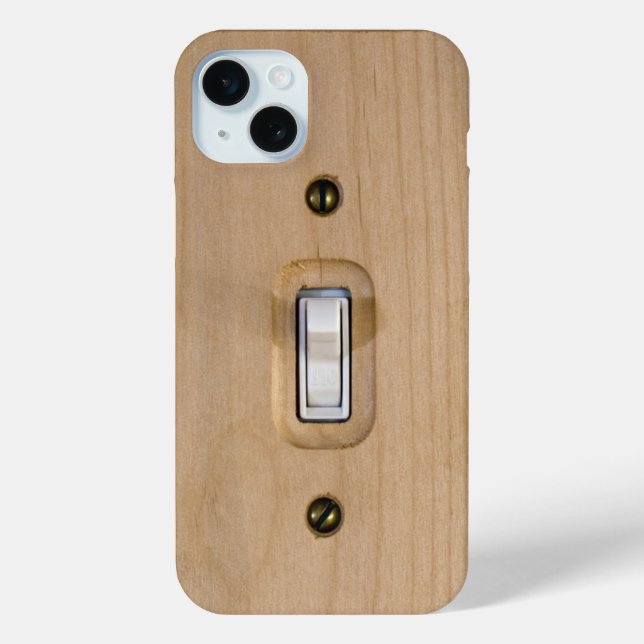 Novelty Wooden Switch Plate Close-Up Photograph Case-Mate iPhone Case (Back)