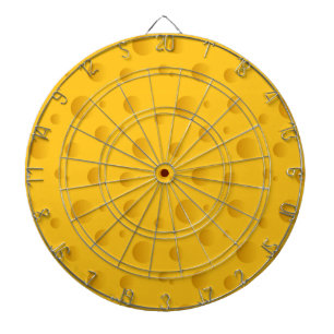 Novelty yellow cheese design dartboard