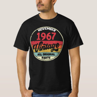 November 1967 Vintage All Original Birthday Gift R T-Shirt