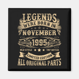 November 1995 30 Year Old Bday For Men 30th Birthd Magnet