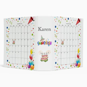 November 2022 Calendar Happy Birthday Binder 