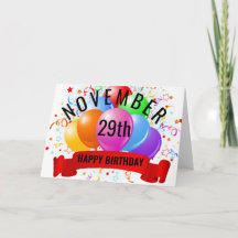 November 29th Birthday