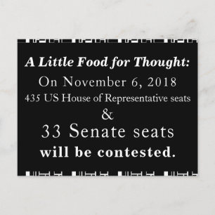 November 6, 2018 Midterm US Elections Are Coming Postcard