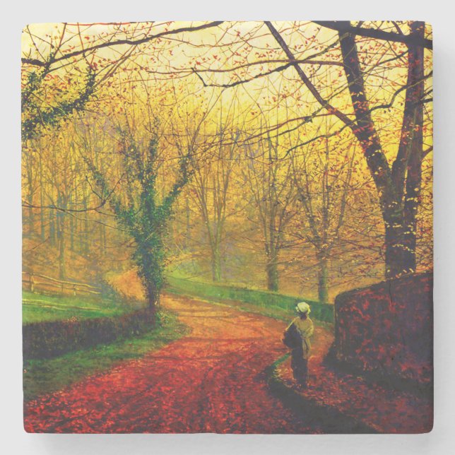 November Afternoon Stapleton Park Grimshaw Stone Coaster (Front)