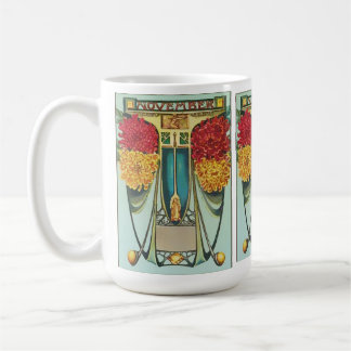 November Art Nouveau style with mums, yellow topaz Coffee Mug