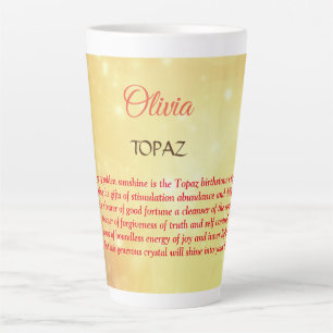 November Birthstone Topaz design Latte Mug