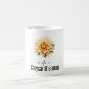 November Chrysanthemum Flower Mug   Coffee Cup