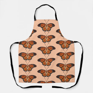 November Citrine Monarch Butterfly Pattern Design Apron