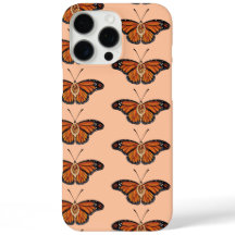 November Citrine Monarch Butterfly Pattern Design