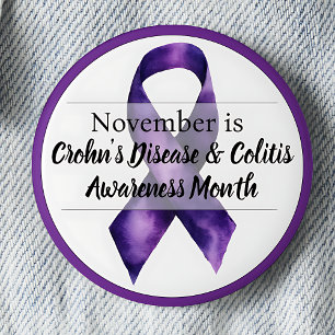 November Crohn’s Disease & Colitis Awareness Month 2 Inch Round Button