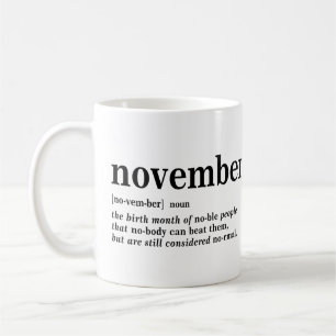 November Definition Coffee Mug