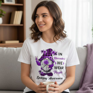 November Epilepsy Awareness Gnome Tri-Blend Shirt