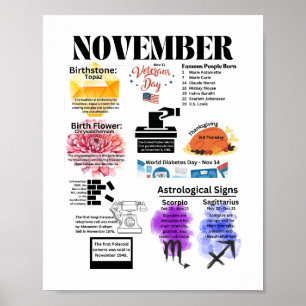 November Fun Facts Poster