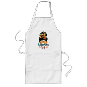 November Girl - Autumn Messy Bun Vibes Long Apron
