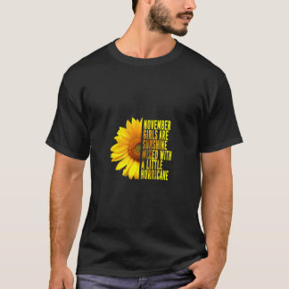 November Girls Sunshine Mixed Hurricane Sunflower T-Shirt