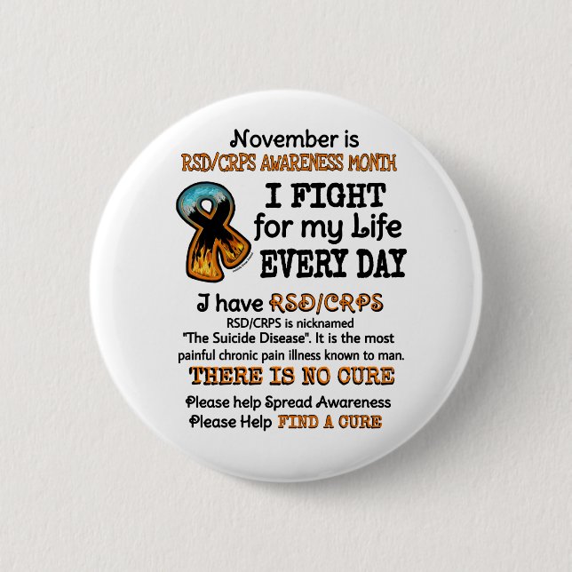 November...I Fight 2 Inch Round Button (Front)