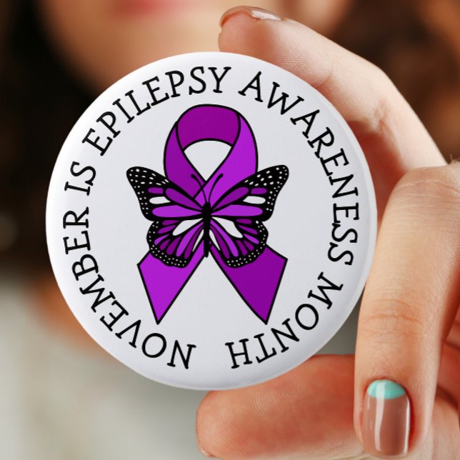 November is Epilepsy Awareness Month 2 Inch Round Button (Creator Uploaded)