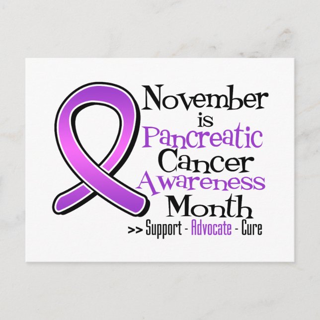 November is Pancreatic Cancer Awareness Month Postcard (Front)