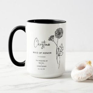 November Maid of Honour   Chrysanthemum Flower Mug