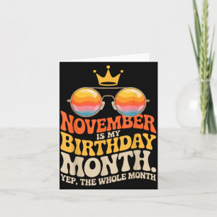 November My Birthday For New Year 2026  Card