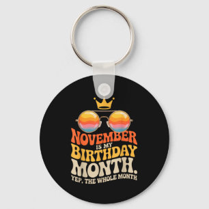 November My Birthday For New Year 2026 Keychain