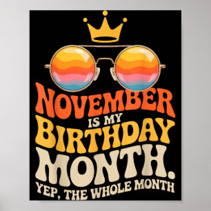 November My Birthday For New Year 2026 Poster