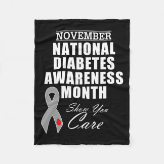 November National Diabetes Awareness Month Campaig Fleece Blanket