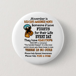 November...Someone I Love Fights 2 Inch Round Button