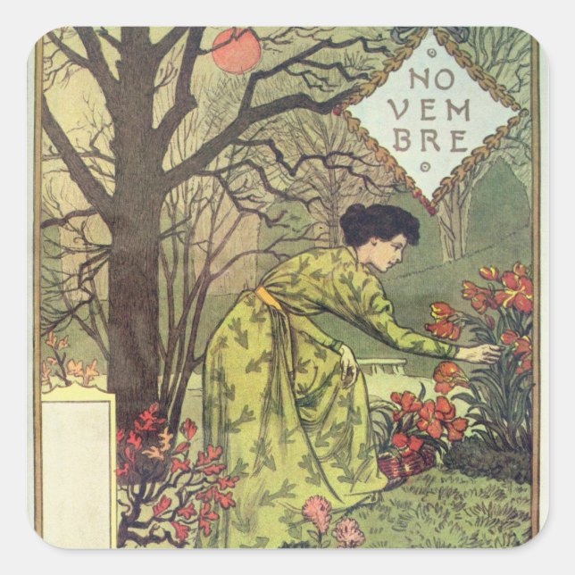 November Square Sticker (Front)