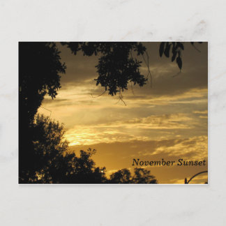 November Sunset Postcard