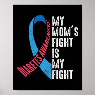 November T1d Awareness Mom's Fight My Fight Diabet Poster