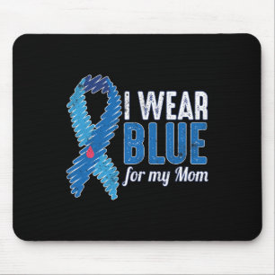 November T1d Awareness Ribbon Blue For Mom Diabete Mouse Pad