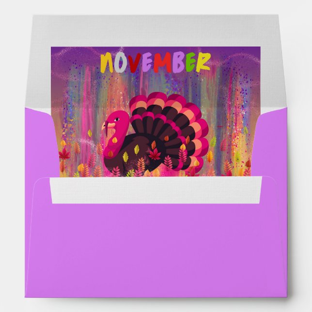 November Turkey Matching Envelopes (Back (Bottom))