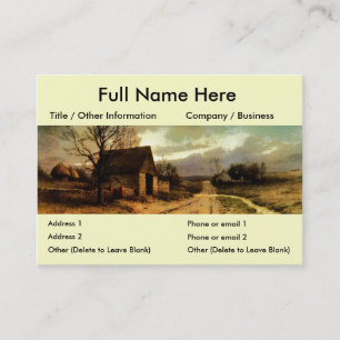 November Twilight  (1912) Barn and Fields Bookmark Business Card