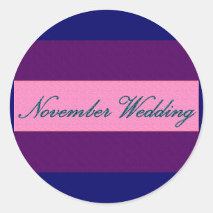 "November Wedding" Elegant Sticker - Customized