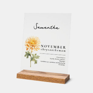 Novembre Mois de naissance Fleur Chrysanthème