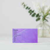 NOVINO - Purple Flower Leaf Business Card (Standing Front)